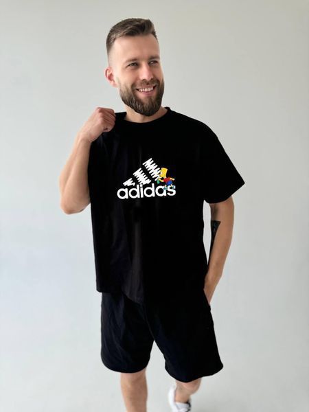 Футболка оверсайз (унісекс) adidas чорна 163 фото