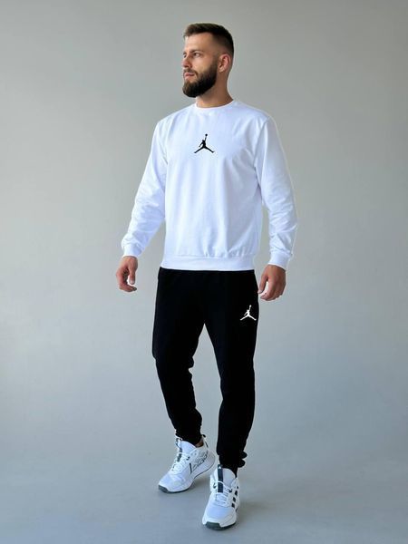 Чоловічий спортивний костюм Jordan двонитка білий зі світшотом 450 фото