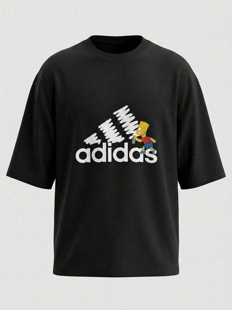 Футболка оверсайз (унісекс) adidas чорна 163 фото