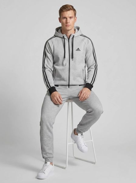 Спортивний костюм унісекс з капюшоном adidas сірий 500 фото