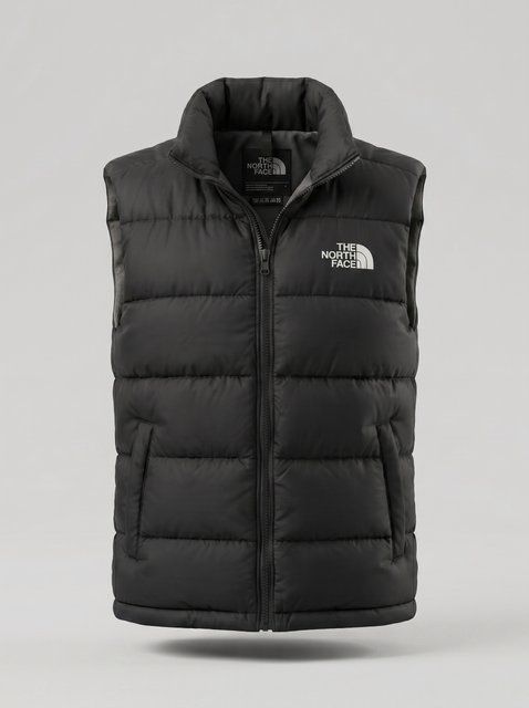 Чоловіча утеплена жилетка The North Face чорна з плащівки 345 фото